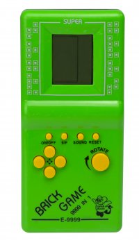 Retro Pārnēsājamais Bērnu Spēļu Mini Dators Konsole Tetris 9999IN1, Zaļā| Tetris Retro Portable Kids Gaming...