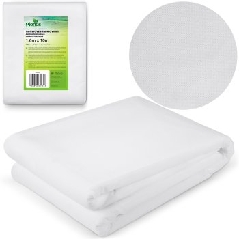 Frost Cloth for Plants Plonos 10 x 1.6 m 50g/m² Heavyweight Winter Cover, white