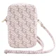 Сумочка для телефона Guess Zip GCube Bottom Stripe, розовая