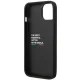 BMW iPhone 14 Plus vāciņš Leather Carbon, melns