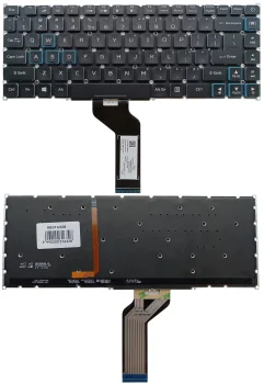 Клавиатура для Acer Predator Triton PT515-51, PT515-52, с RGB подсветкой, US, черная