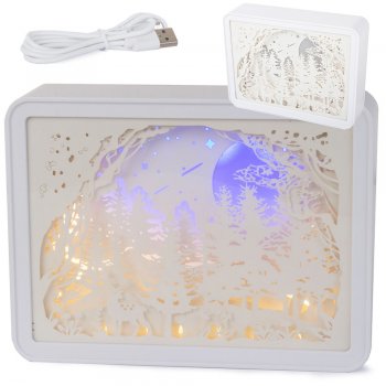 Nakts Galda Lampa RGB LED Gaismas Dēlis Kaste USB | Bedside Lamp 3D Light Box