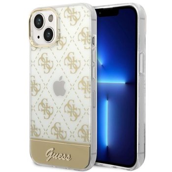 Guess 4G Pattern Script iPhone 14 Plus vāciņš, zelta