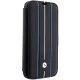 Чехол-книжка BMW Leather Stamp Blue Lines для iPhone 14 Pro, черный