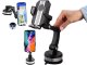 Universal Car Phone Holder for Windshield and Dashboard with Strong Suction Cup, Black