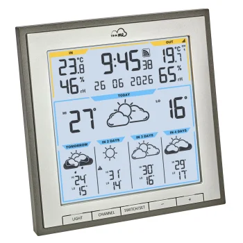 Tfa 35.8105.10 ID-08 WLAN bezvadu meteoroloģiskā stacija, pelēka