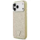 Guess Glitter Triangle Logo MagSafe vāciņš iPhone 17 Pro Max — zelta krāsā | Phone Case Cover