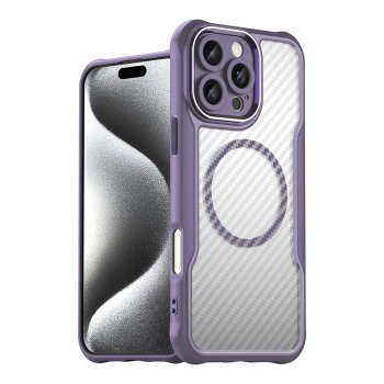 Leading Series MagSafe Silicone Case for iPhone 16 Pro Max, Purple