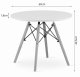 Round Scandinavian Coffee Table with 60 cm Top, White
