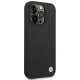 BMW iPhone 14 Pro vāciņš Silicone Metal Logo, melns