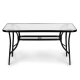 Multigarden SC-094 dārza galds ar stikla virsmu, 140x80 cm, melns