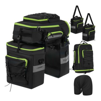 Waterproof Bike Pannier Bag 65L Trizand 3-in-1 Backpack