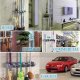 Wall-mounted Hanger House Cleaning Tool (mop, broom) Holder / Garden Tool Storage / Garage Organizer