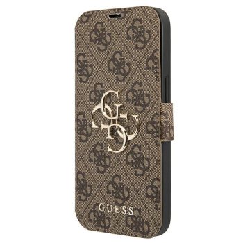 Guess чехол для iPhone 13 Pro Max 4G Big Metal Logo Коричневый