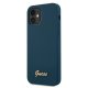 Apple iPhone 12 mini 5.4\'\' Guess Metal Logo Script Case Cover (GUHCP12SLSLMGBL), Blue | Telefona Maciņš Vāks...