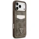Brūns Guess 4G nauble Card Triangle vāciņš iPhone 18 Pro Max un 17 Pro Max