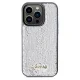 Guess iPhone 14 Pro Case Sequin Script Metal, Silver