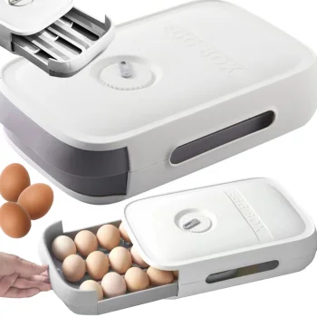 Stackable Egg Organizer Drawer for Refrigerator, 18 Eggs