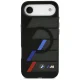 Чехол BMW M IML Metal Buttons Tricolor Lines MagSafe для iPhone Air, черный