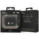 Чехол BMW для AirPods Pro Carbon Double Metal Logo, черный