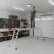 Daudzfunkcionālas alumīnija kāpnes 4x3 ModernHome, saliekamas, 150 kg
