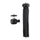 Elastīgs mini statīvs Puluz PU435 ar 360° lodveida galvu un 1/4\" vītni, melns