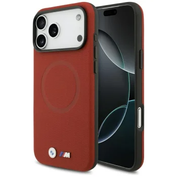 BMW M FW Metal Logo MagSafe vāciņš Apple iPhone 17 Pro Max, Sarkans