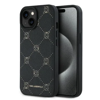 Karl Lagerfeld iPhone 15 Plus vāciņš Karl Heads MagSafe, melns