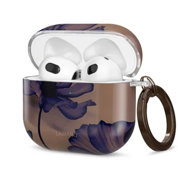 Tech-Protect Lamano Case for AirPods 4, Brown and Purple