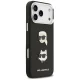 Karl Lagerfeld FW Grained Karl & Choupette Heads Pins & Logo vāciņš iPhone 17 Pro Max — melns | Phone Case Cover