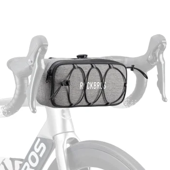 Velosipēda stūres soma Rockbros TL001 ROAD TO SKY 1.9L, pelēka