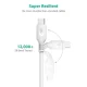 RAVPower micro USB kabelis RP-CB016, 2.4A, 480 Mbps, 0.9 m, balts