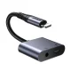 Joyroom SY-L01 2in1 Lightning uz 3.5mm un Lightning adapteris, melns