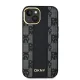 Dkny iPhone 15 / 14 / 13 Case Leather Checkered Mono Pattern MagSafe, Black