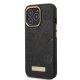 Guess Peony Logo Plate MagSafe vāciņš iPhone 13 / 13 Pro, melns