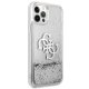 Guess iPhone 12 Pro Max vāciņš 4G Big Liquid Glitter, sudraba