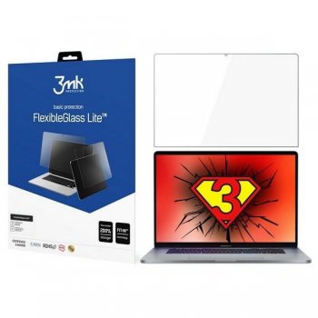 3MK Macbook Pro 16" 2019 Flexiable Tempered Glass Screen Protector | Lokāms Aizsargstikls Ekrānam
