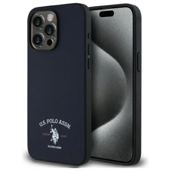 US Polo USHCP15XPARV iPhone 15 Pro Max 6,7\" Tumši zils ar apdrukātu DH logotipu | 6.7\" Navy Printed Logo