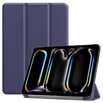 Apple iPad Pro 11'' (2024) (A2837 A2925) PU Leather Protective Tri-fold Book Case Cover, Blue | Чехол Книжка...