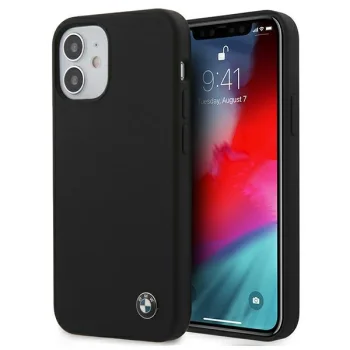 BMW iPhone 12 mini vāciņš Silicone Signature, melns