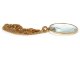 Elegant Magnifying Glass Necklace Pendant for Reading 5x, Gold