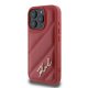 Karl Lagerfeld Quilted Signature vāciņš iPhone 16 Pro Max, sarkans