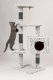Multi-level cat scratching post tree with condo, 108 cm, 4 levels, grey