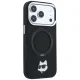 Чехол Karl Lagerfeld Ring Stand 360 Choupette Head Pin MagSafe для iPhone 18 Pro / 17 Pro, черный