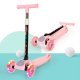 Foldable 3-Wheel Kids Scooter with LED Light-Up Wheels, Pink