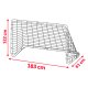 Neo-Sport NS-492 futbola vārti 183x122x61 cm, melni