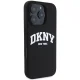 DKNY iPhone 16 Pro Max Case Silicone White Printed Logo MagSafe, Black