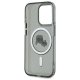 Karl Lagerfeld iPhone 15 Pro Case MagSafe IML Metal KC Heads, Black