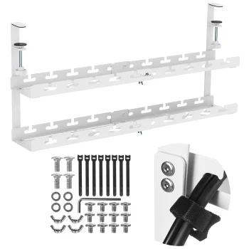 Maclean MC-102 W zemgalda kabeļu organizators, 2 līmeņi, balts