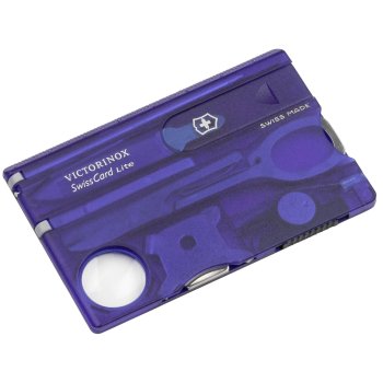 Многофункциональная карта Victorinox SwissCard Lite, прозрачно-синяя
